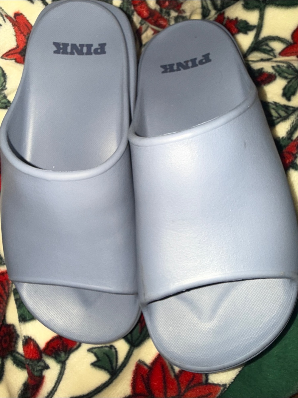 PINK Victoria's Secret Women's Slide Sandals blue-ish/purple-ish 😬